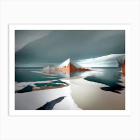 Icebergs Art Print