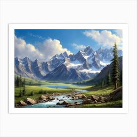 Landscape Painting 6 Art Print