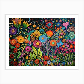 Colorful Flower Garden 1 Poster