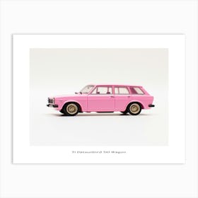 Toy Car 71 Datsun Bluebird 510 Wagon Pink Poster Art Print