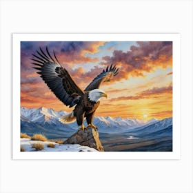 Pride of the Sky Bald Eagle Art Print