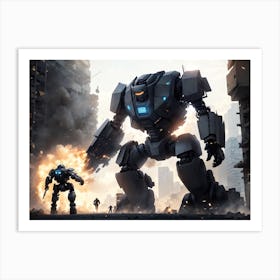 Robots Vs Robots Art Print