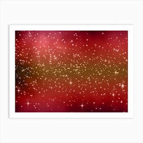 Pink Brown Tones Shining Star Background Art Print