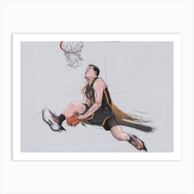 Basketball   Aaron Gordon Dunk   Landscape Art Print