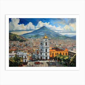 Cityscape Of Guatemala art Art Print