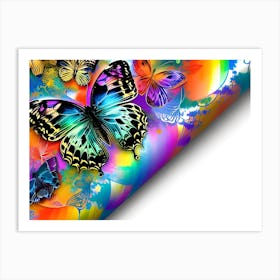 Colorful Butterflies 2 Art Print