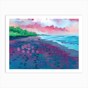 Sunset At The Beach 27 Art Print