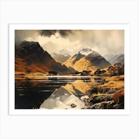 Mountains Refected 4 Art Print