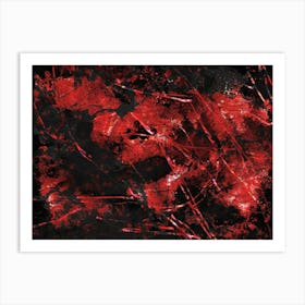 Red And Black acrylic abstraction Art Print