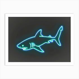 Neon Blacktip Reef Shark 2 Art Print