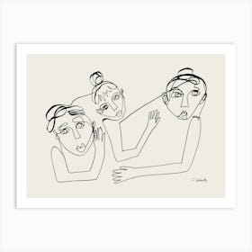 People, Light Grey Art Print