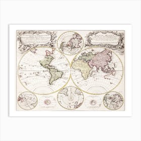 PlaniglobII Terrestris Mapa Vniversalis (1746) Art Print