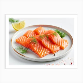 Salmon On A Plate 15 Art Print