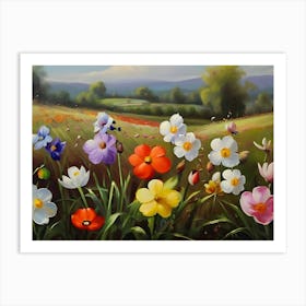 Spring Flowers Oil Painting 15 Art Print