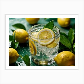 Lemon Water Art Print