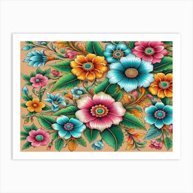 Russian Floral Painting 5 Art Print