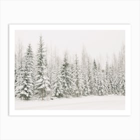 Rustic Winter Forest Art Print