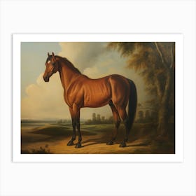 Horse In A Field Art Print