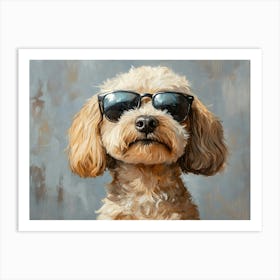 Doodle Wearing Sunglasses 3 Art Print