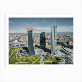 City Life Milano, Italia Tre Torri, Italy City Print Art Print