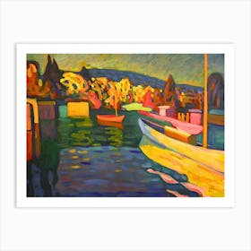 Wassily Kandinsky Boats In The Harbor Art Print