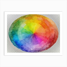 Watercolor Color Wheel Art Print