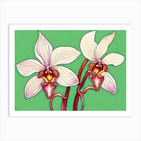 Exotic Orchids Art Print