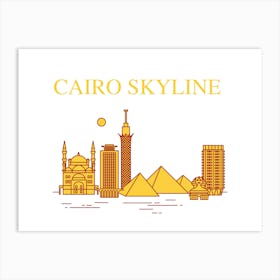 Cairo Skyline Art Print