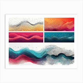 Abstract Wave Background 4 Art Print