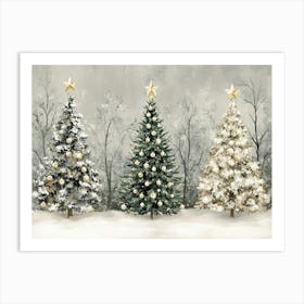 Christmas Trees Art Print