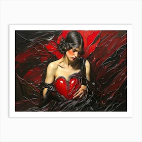 Heart Of Black Art Print