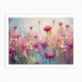 Pink Flowers 1 Art Print