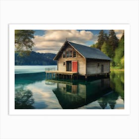House On The Lake 1 Art Print