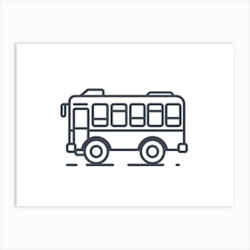 Bus Line Icon 2 Art Print