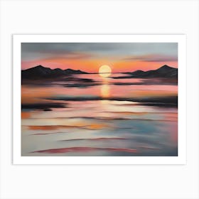 Sunset Over The Sea 2 Art Print
