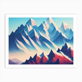 Abstract Mountains 5 Art Print