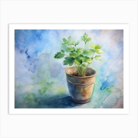 Parsley In A Pot Art Print