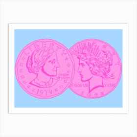 Susan B Anthony And Lady Liberty Art Print