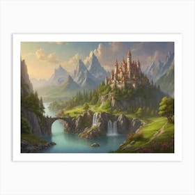 Castle On A Mountain Art Print