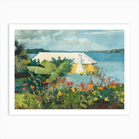 Flower Garden And Bungalow, Bermuda (1899), Winslow Homer Art Print