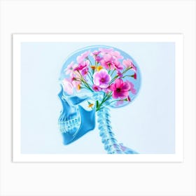 Flowers In The Head 1 Art Print