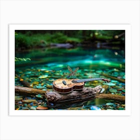 Ukulele In The Water Art Print