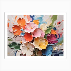 Flowers On The Wall Art Print