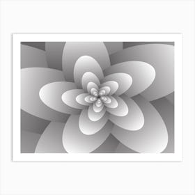 3d Abstract Floral Spiral Background Art Print