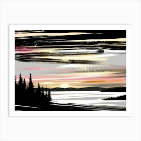 Sunset Painting 4 Art Print