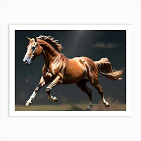 Horse Galloping Art Print