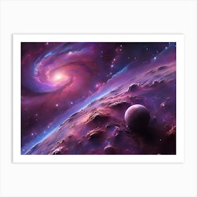 Galaxy In Space Paintings Art Print Art Print