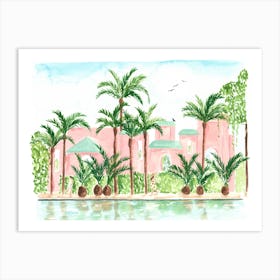 Pink Hotel Art Print