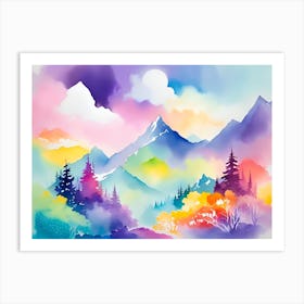 Mountain landscapes 17 Art Print