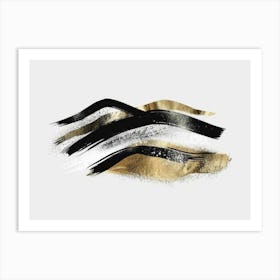 Gold And Black Eyeliner Art Print